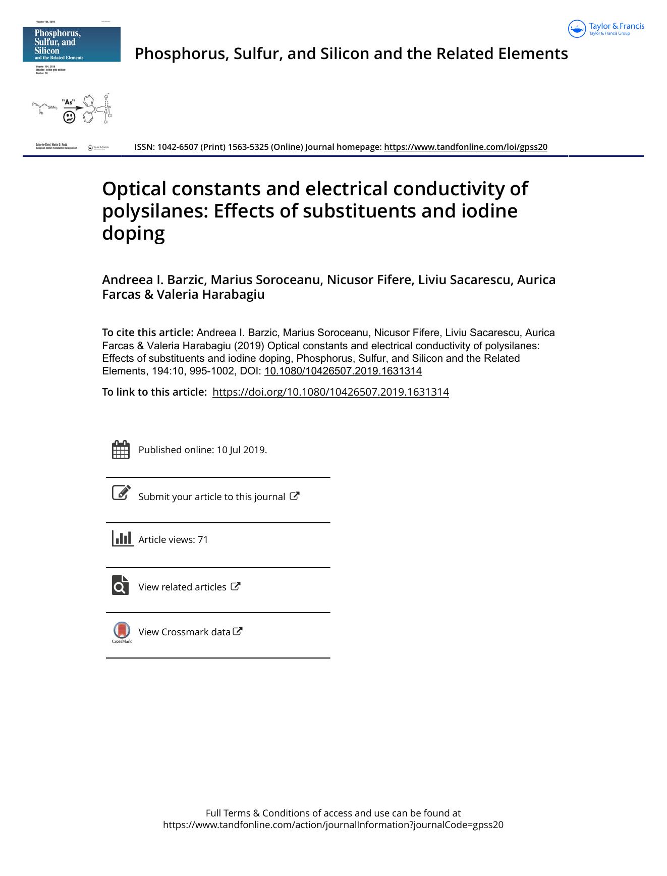 Optical constants and electrical conductivity of polysilanes: Effects of substituents and iodine doping by unknow