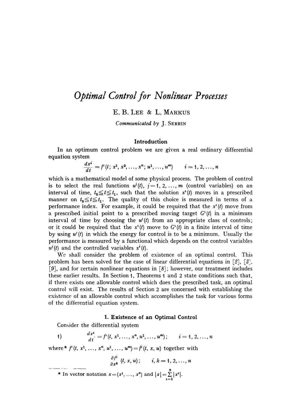 Optimal control for nonlinear processes by Unknown