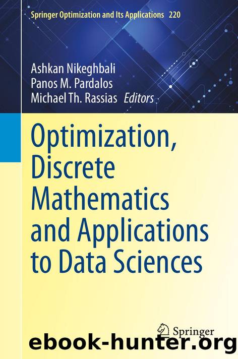 Optimization, Discrete Mathematics and Applications to Data Sciences by Unknown