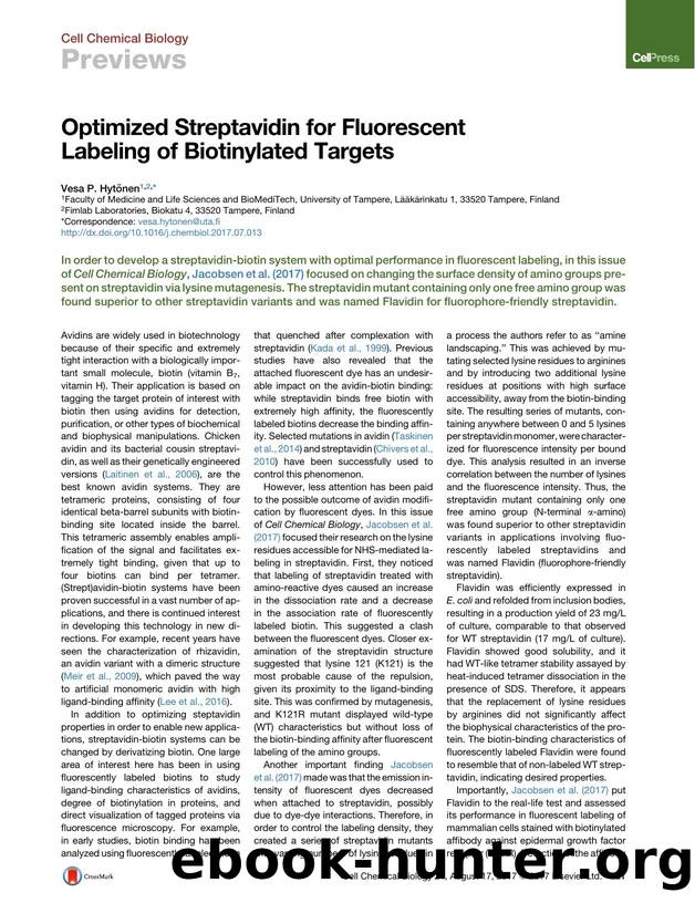 Optimized Streptavidin for Fluorescent Labeling of Biotinylated Targets by Vesa P. Hytönen