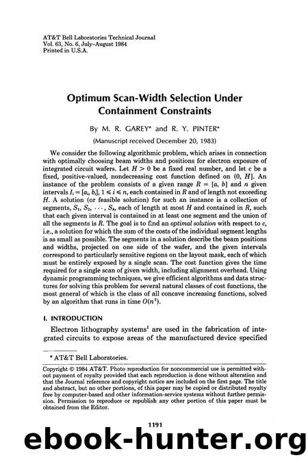 Optimum ScanWidth Selection Under Containment Constraints by Unknown