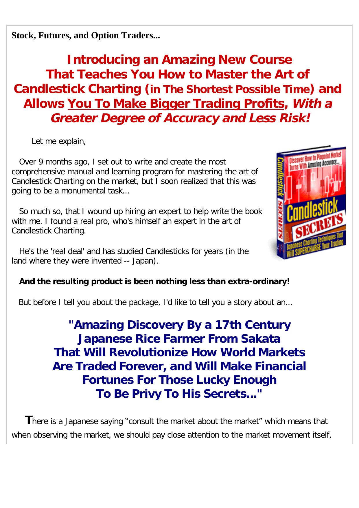 Options University Candlestick Secrets Charting Trading Strategies. by Best of Kuszter's Collection
