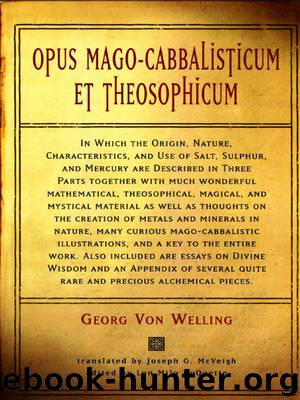 Opus Mago-Cabbalisticum Et Theosophicum: In Which The Origin, Nature, Characteristics and use of Salt, Sulfur and Mercury are described in Three Parts Together with much Wonderful by Georg Von Welling