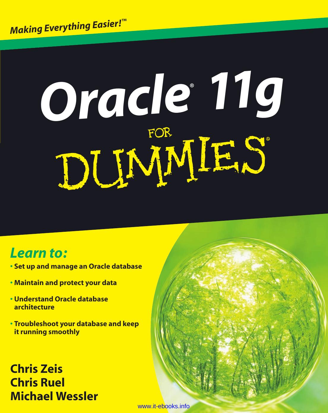 Oracle 11g for Dummies by Zeis Chris.; Ruel Chris.; Wessler Mike