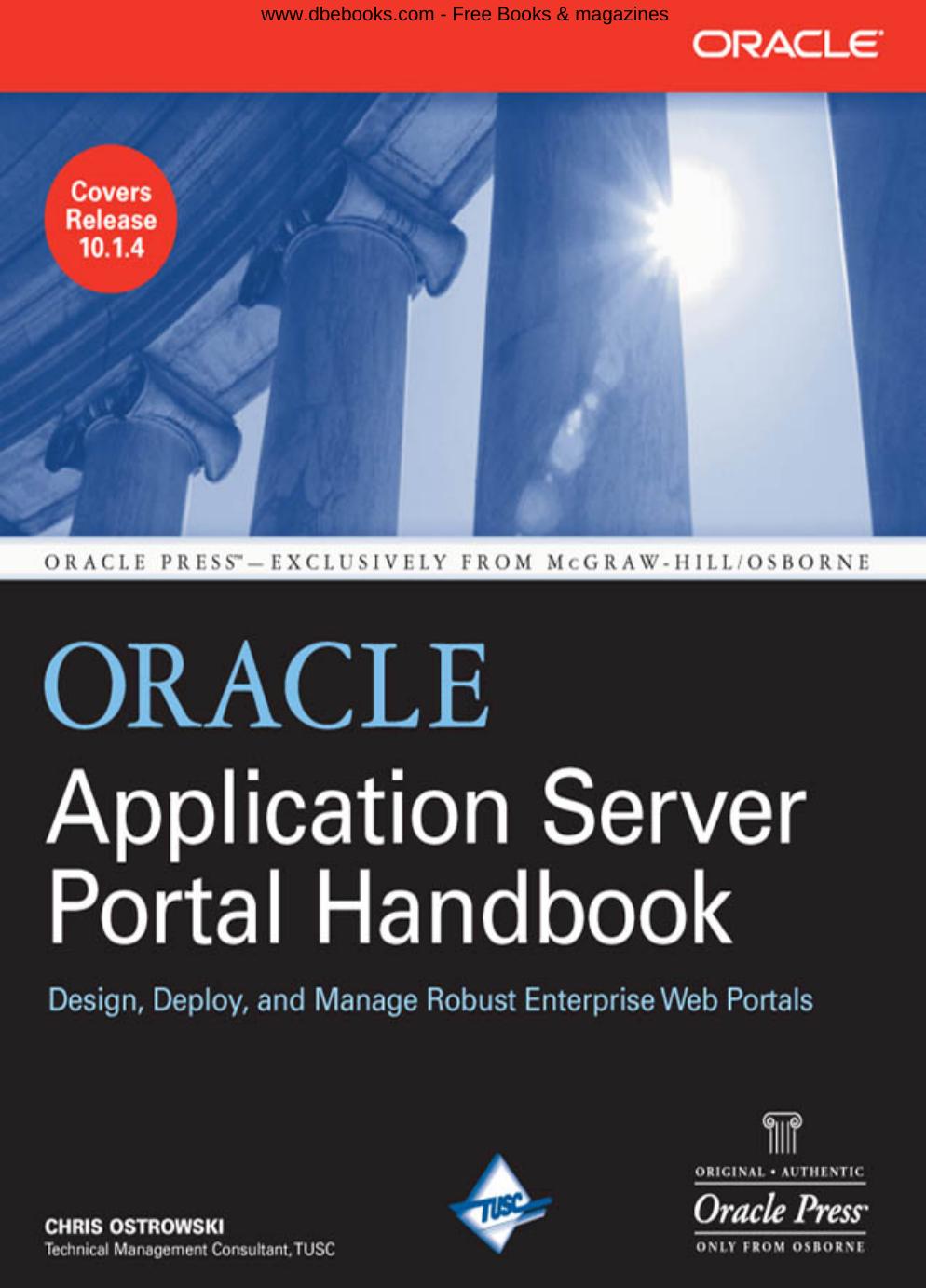 Oracle Application Server Portal Handbook by Ostrowski Chris