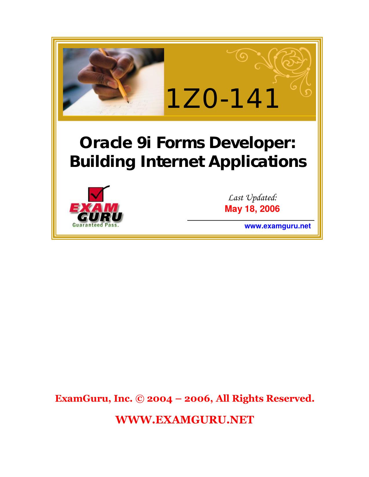 Oracle Certification Study Guide by ExamGuru.net