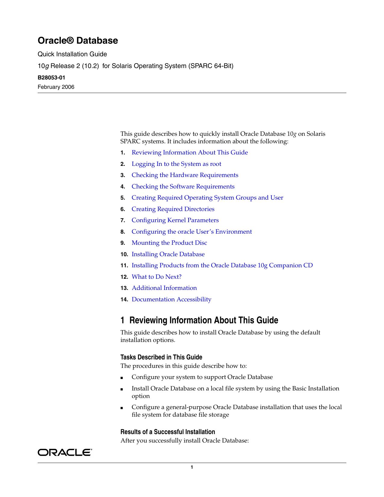 Oracle Database Client Quick Installation Guide 10g Release 2 (10.2) for Linux x86 by Oracle Corporation