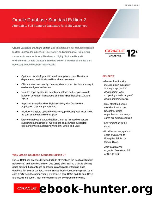 Oracle Database Standard Edition 2 by Oracle Corporation
