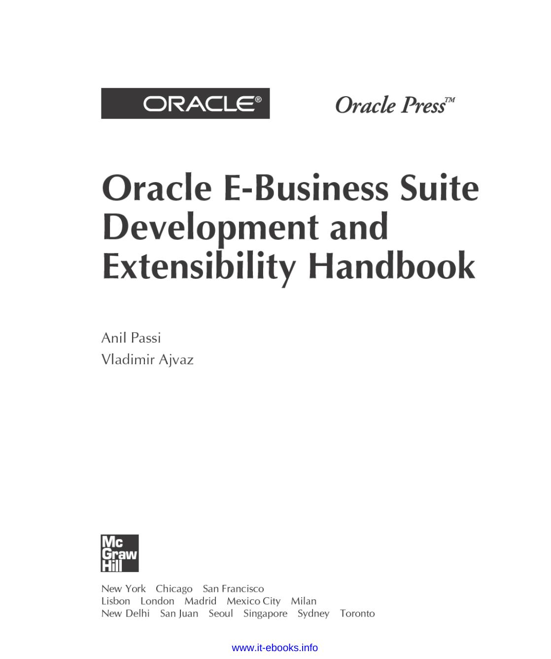 Oracle E-Business Suite Development & Extensibility Handbook by Unknown