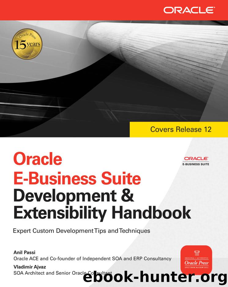 Oracle E-Business Suite Development Extensibility Handbook by Anil Passi Vladimir Ajvaz