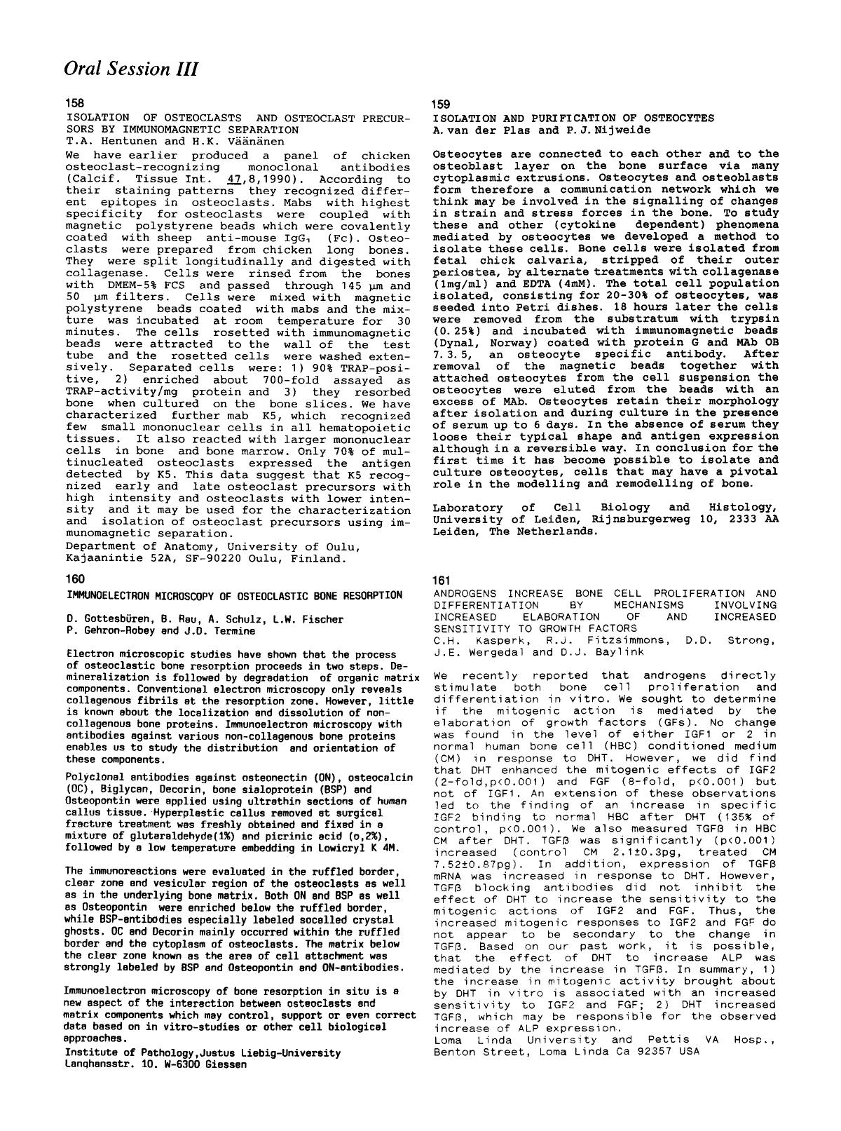 Oral session III by Unknown