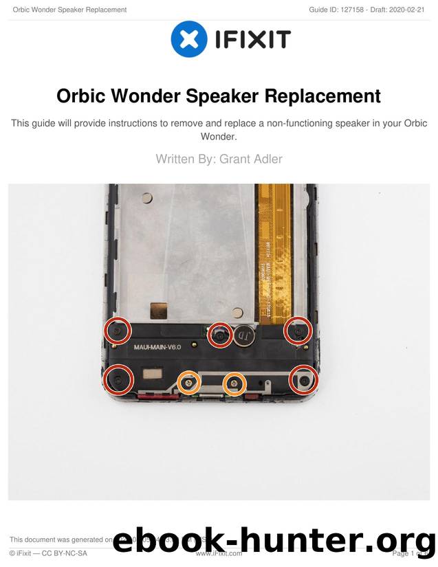 Orbic Wonder Speaker Replacement by Unknown