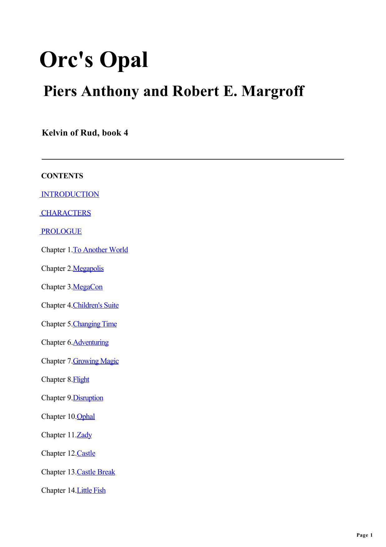 Orc's Opal by Piers Anthony
