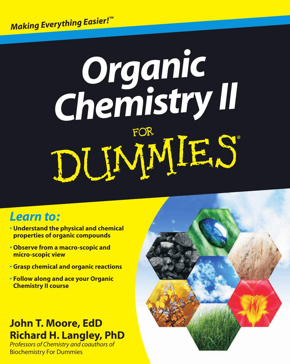Organic Chemistry II for Dummies by John T. Moore Richard H. Langley