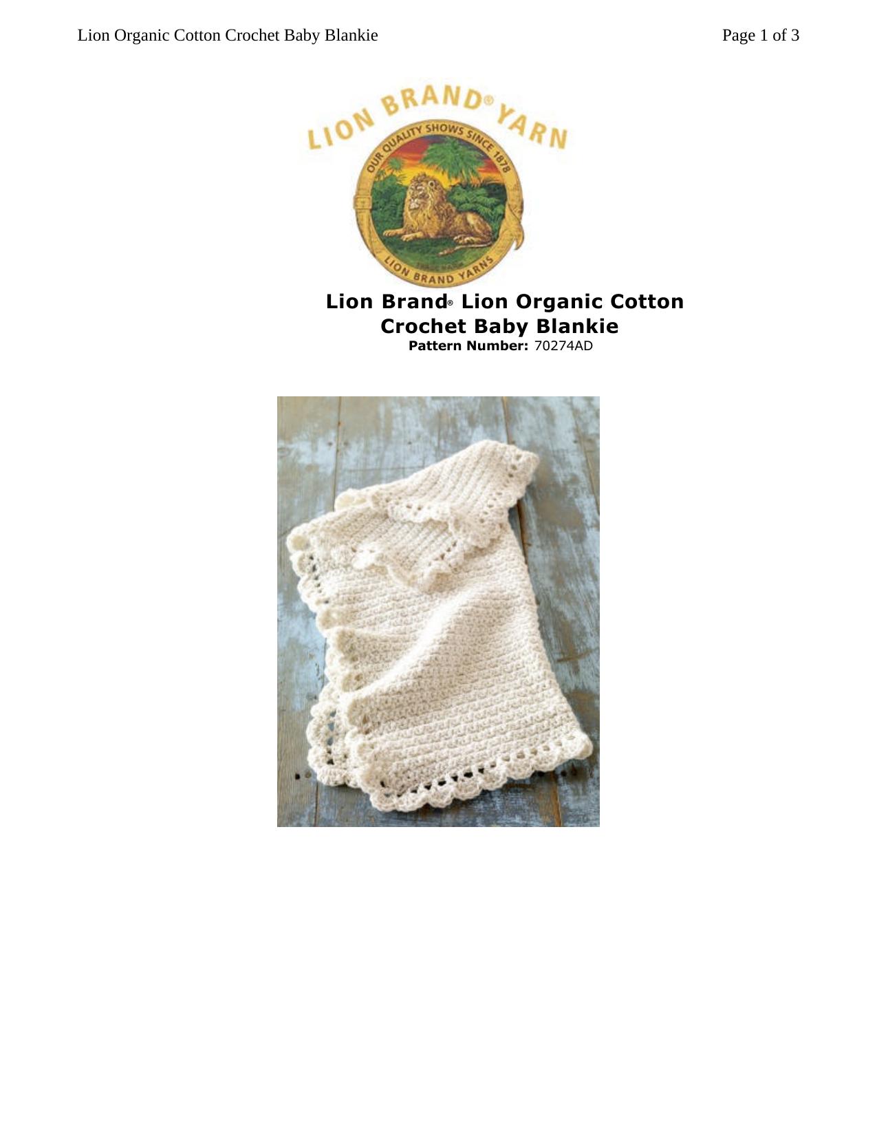 Organic Cotton Crochet Baby Blanket by Organic Cotton Crochet Baby Blanket