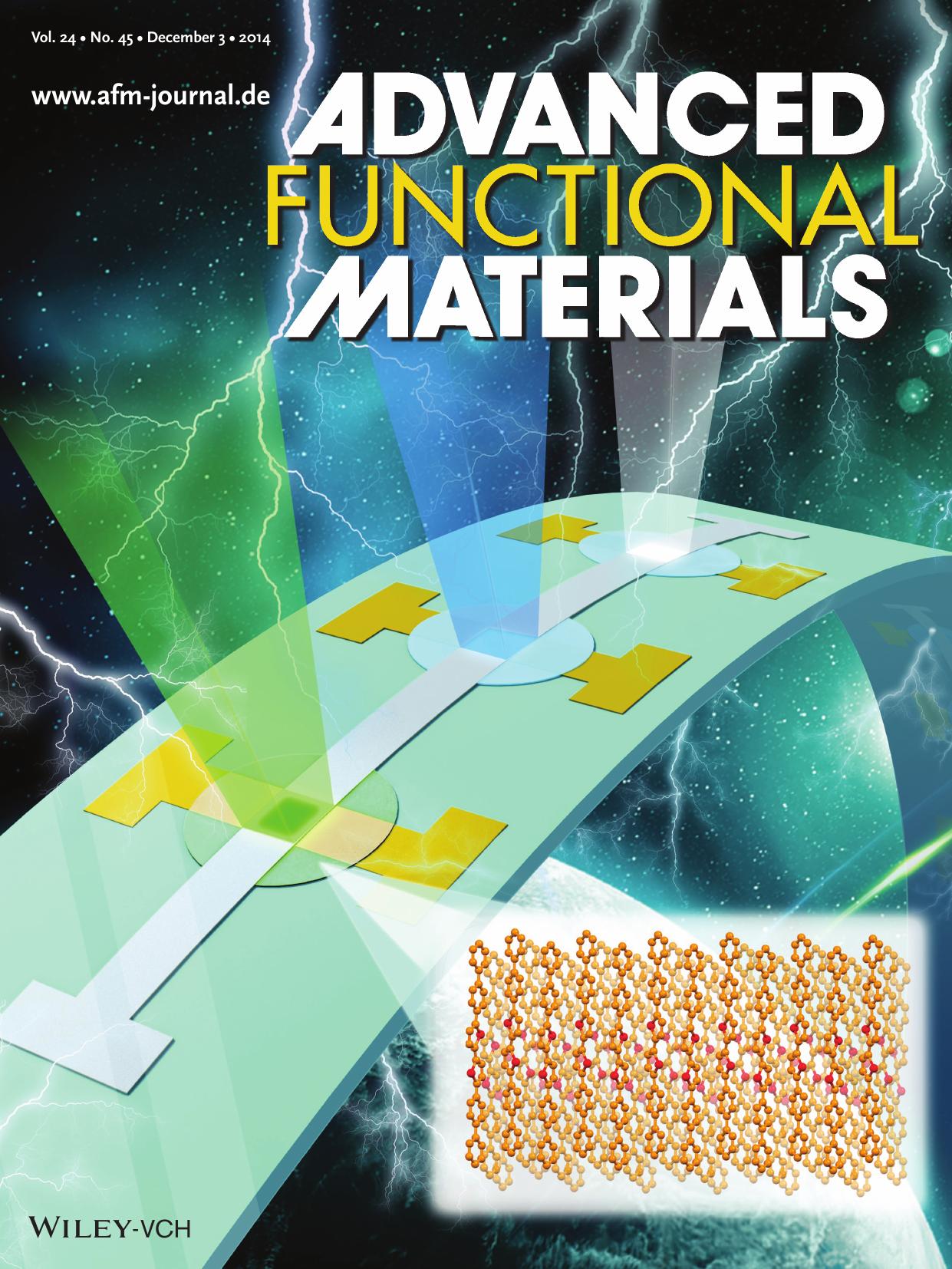 Organic Crystals: Fabrication and Characterization of Organic Single CrystalBased LightEmitting Devices with Improved Contact Between the Metallic Electrodes and Crystal (Adv. Funct. Mater. 452014) by Unknown