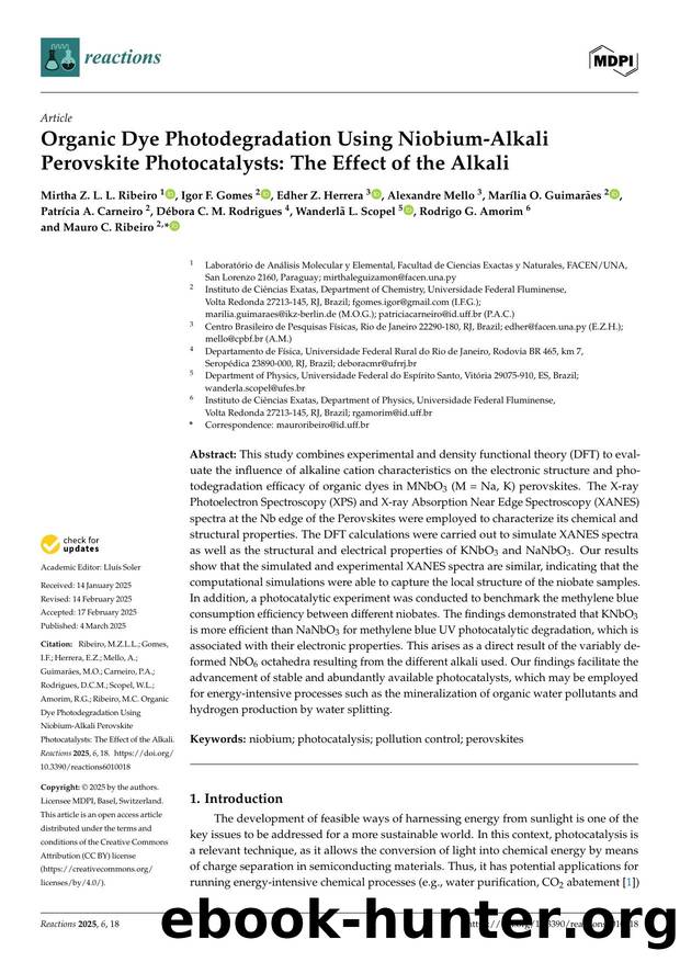 Organic Dye Photodegradation Using Niobium-Alkali Perovskite Photocatalysts: The Effect of the Alkali by unknow