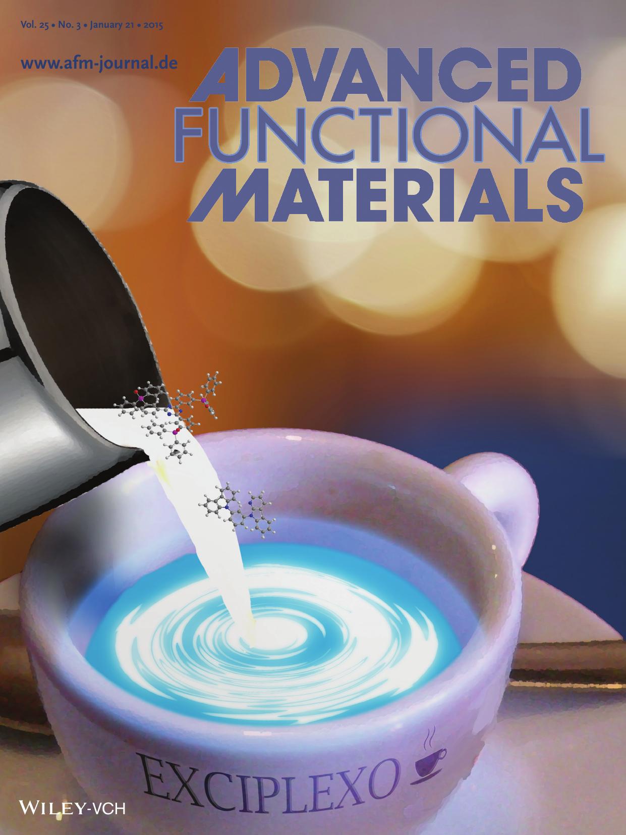 Organic Electronics: An Exciplex Forming Host for Highly Efficient Blue Organic Light Emitting Diodes with Low Driving Voltage (Adv. Funct. Mater. 3&#x0002F;2015) by Unknown