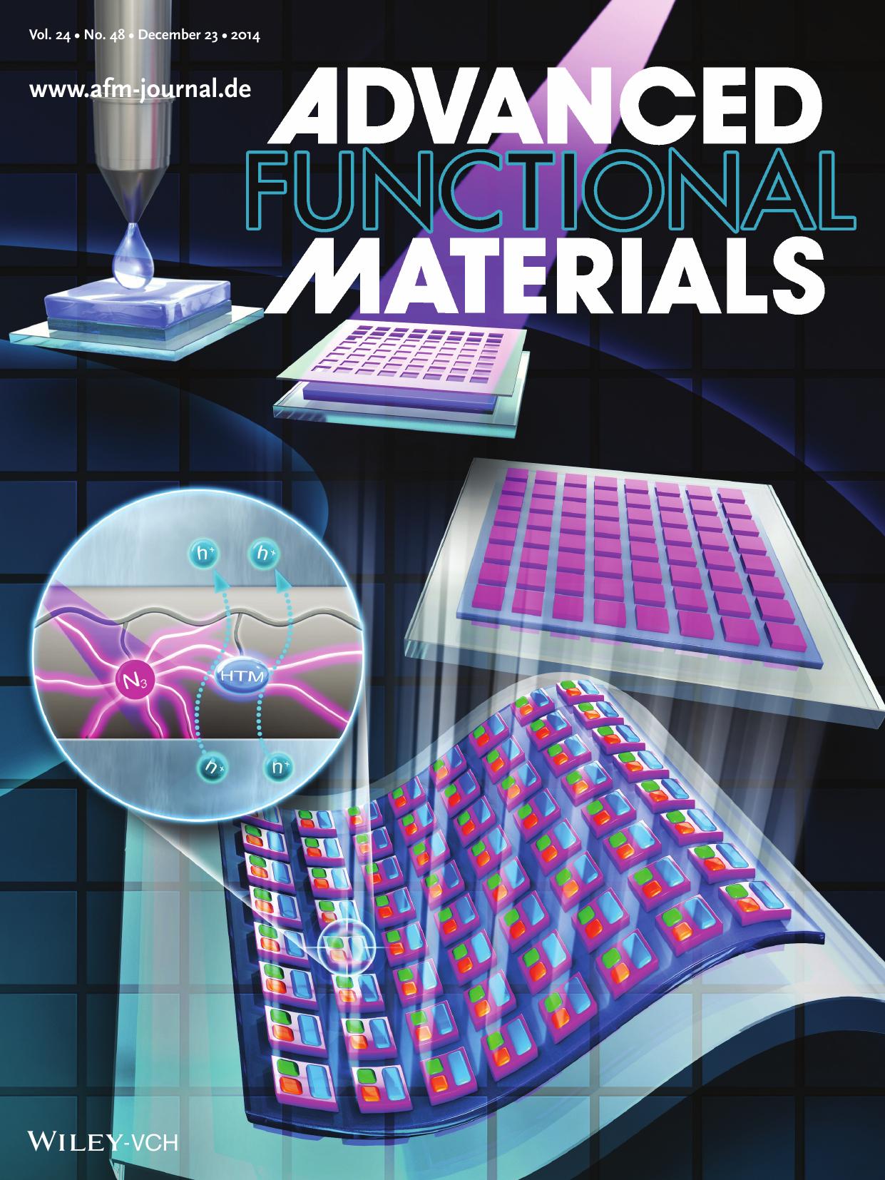 Organic Electronics: Facile PhotoCrosslinking of AzideContaining HoleTransporting Polymers for Highly Efficient, SolutionProcessed, Multilayer Organic Light Emitting Devices (Adv. by Unknown