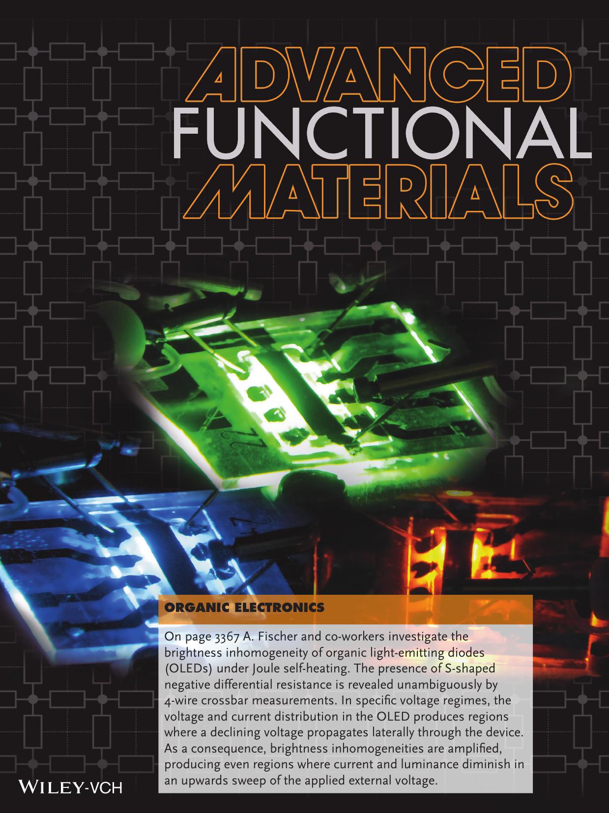 Organic Electronics: Feel the Heat: Nonlinear Electrothermal Feedback in Organic LEDs (Adv. Funct. Mater. 222014) by Unknown