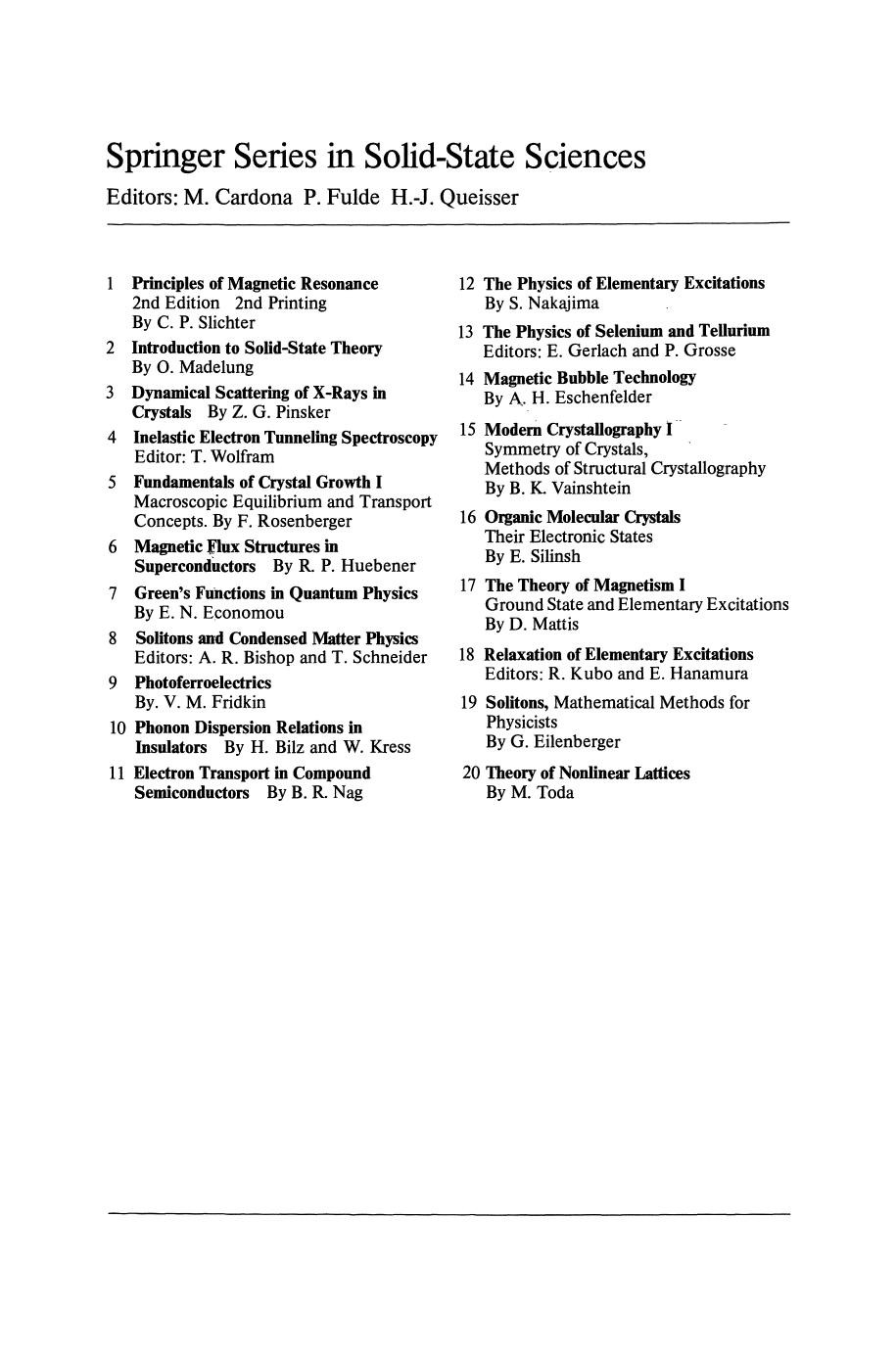 Organic Molecular Crystals: Their Electronic States by Professor Dr. Edgar A. Silinsh (auth.)