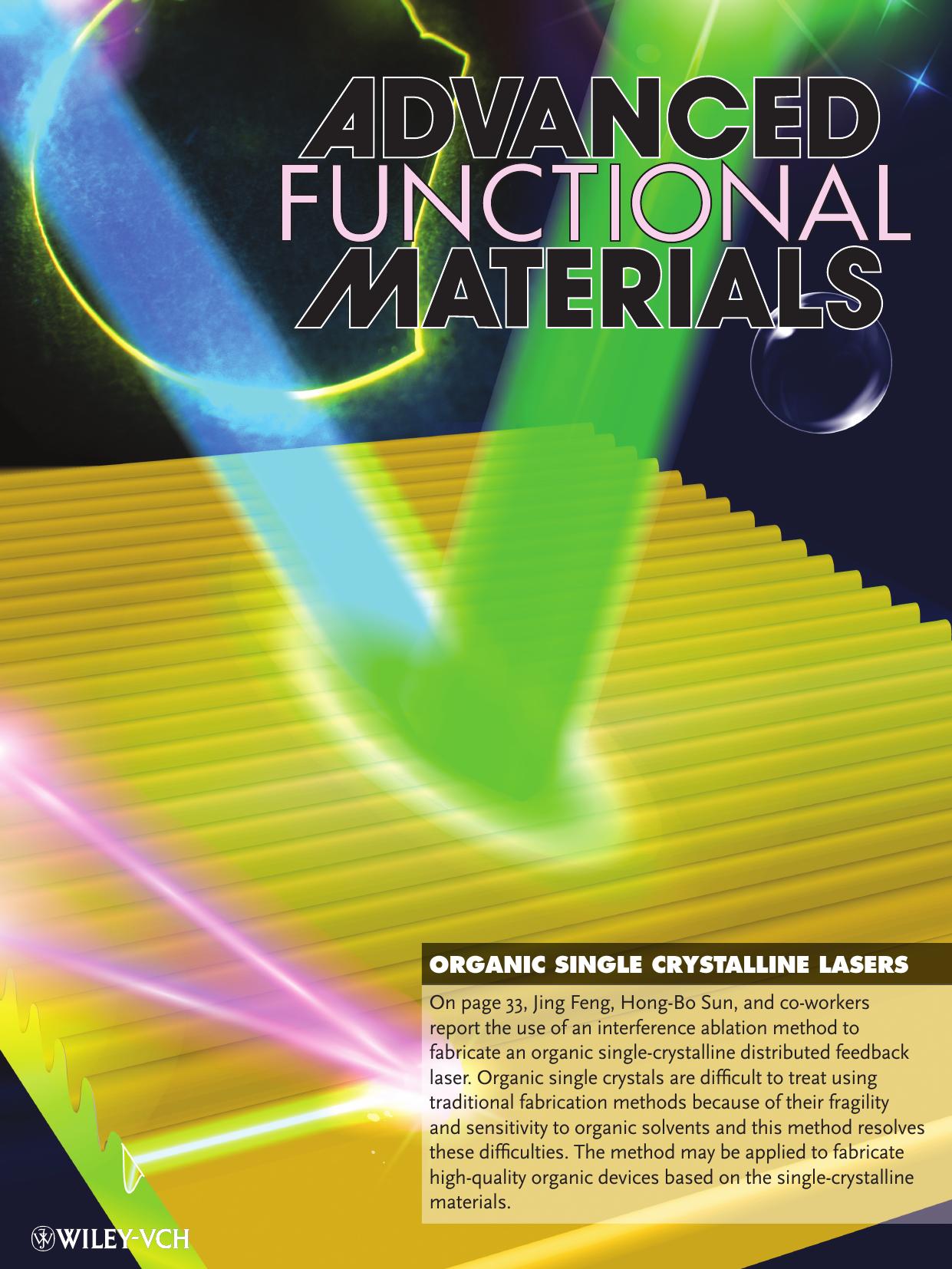 Organic Single Crystalline Lasers: Distributed Feedback Lasers Based on ThiophenePhenylene CoOligomer Single Crystals (Adv. Funct. Mater. 12012) by otm