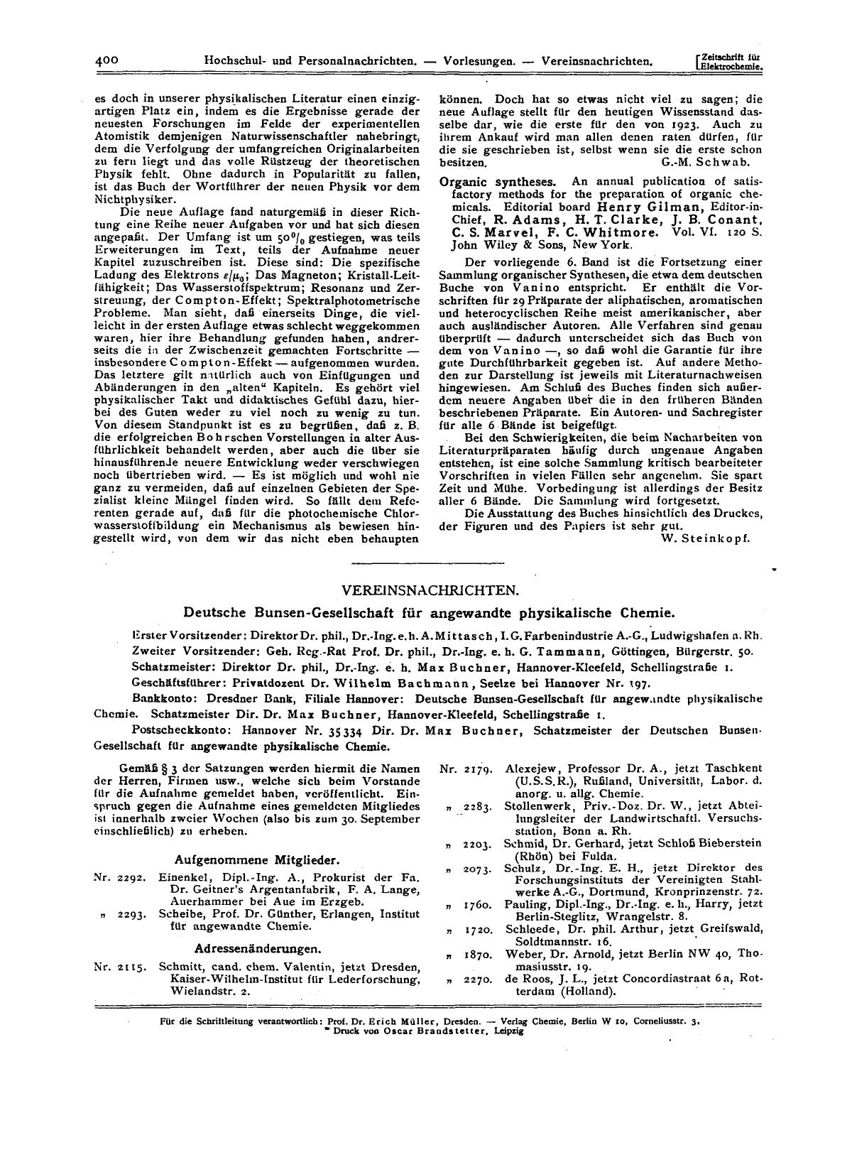 Organic syntheses. An annual publication of satisfactory methods for the preparation of organic chemicals. Editorial board Henry Gilman, Editor-in-Chief, R. Adams, H.T. Clarke, J. by Unknown