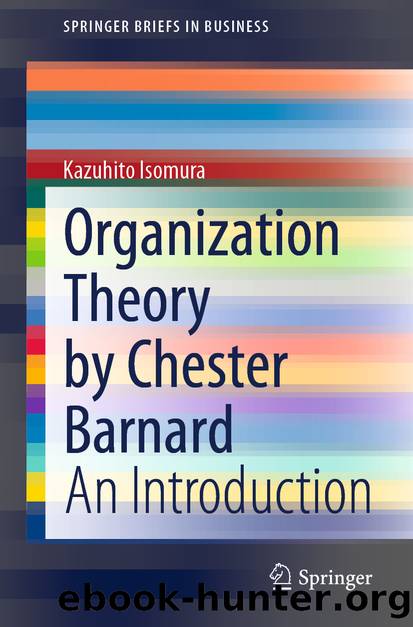 Organization Theory by Chester Barnard by Kazuhito Isomura
