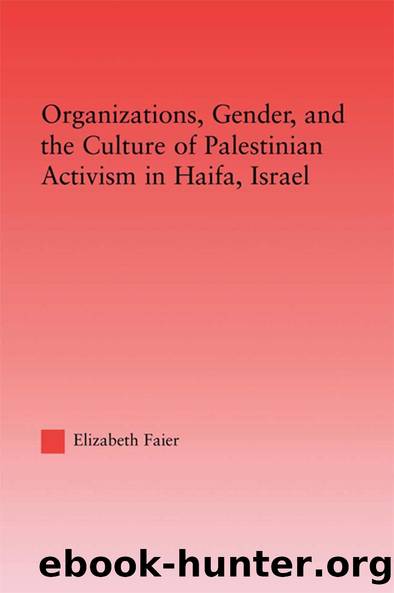 Organizations, Gender and the Culture of Palestinian Activism in Haifa, Israel by Elizabeth Faier