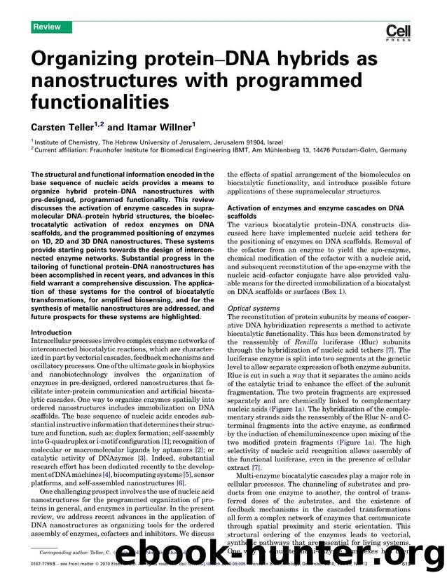 Organizing proteinÃ¢â¬âDNA hybrids as nanostructures with programmed functionalities by Carsten Teller