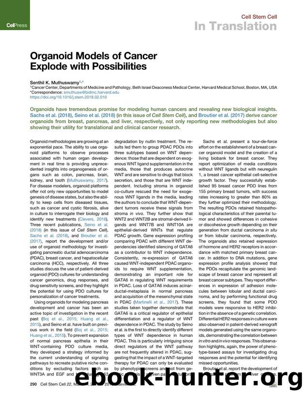 Organoid Models of Cancer Explode with Possibilities by Senthil K. Muthuswamy
