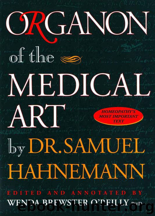 Organon of the Medical Art by Samuel Hahnemann