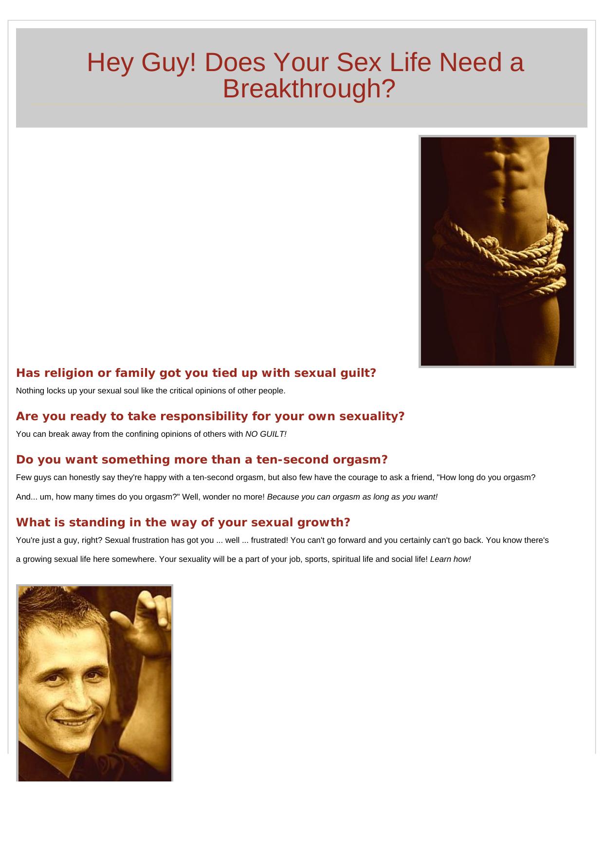 Orgasmic Guy- Unleash The Truth Of Male Sexuality. by Best of Kuszter's Collection