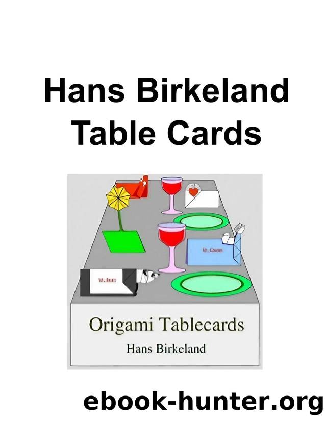 Origami Tablecards by Hans Birkeland