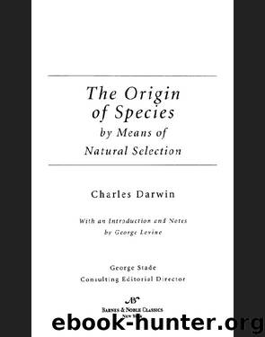 Origin of Species (Barnes & Noble Classics Series) by Charles Darwin