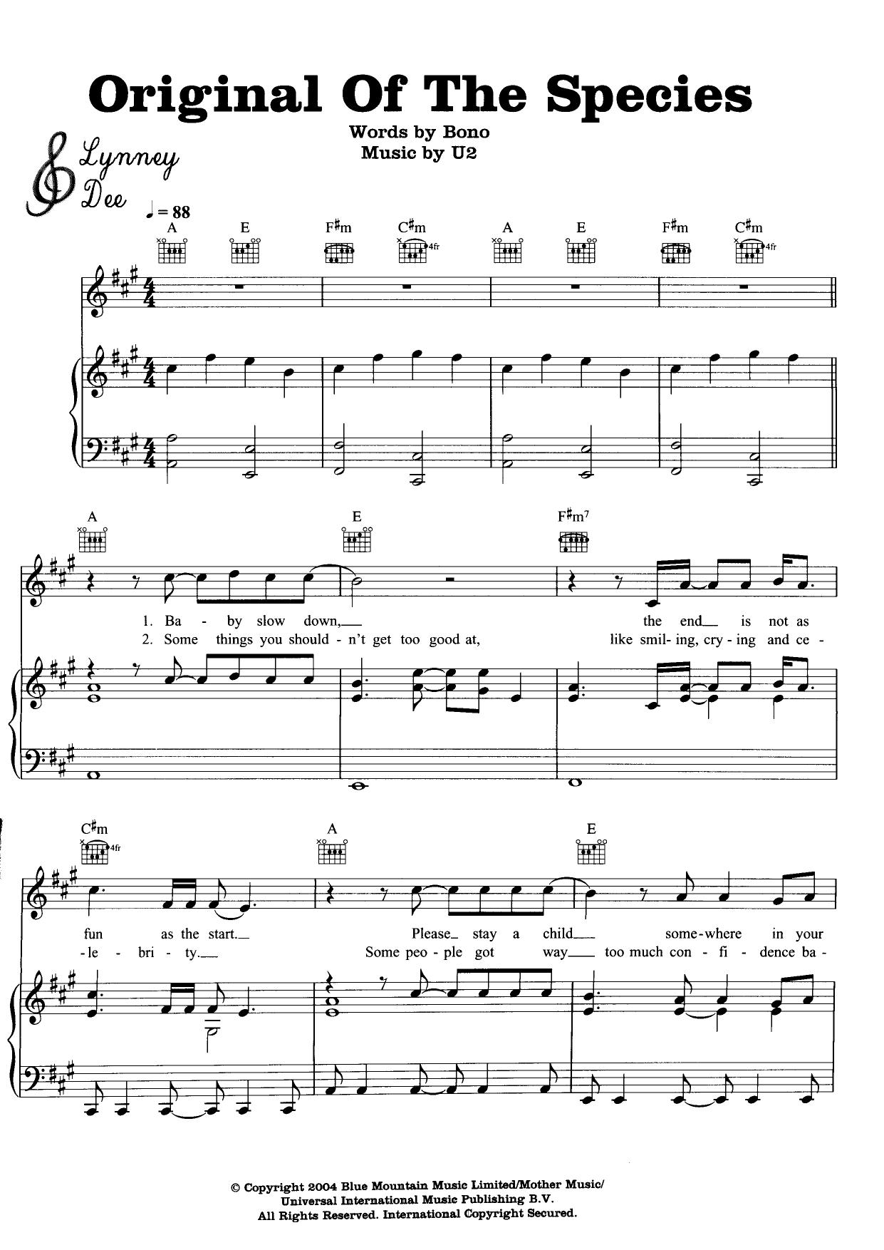 Original Of The Species by U2