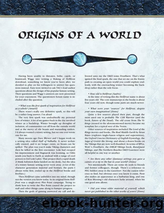Origins of a World by Unknown