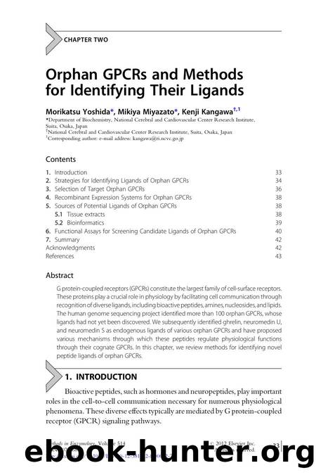 Orphan GPCRs and Methods for Identifying Their Ligands by Morikatsu Yoshida & Mikiya Miyazato & Kenji Kangawa