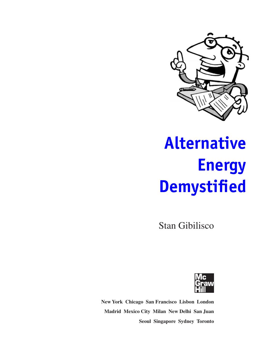 Osborne Alternative Energy Demystified A Self Teaching Guide Mcgraw Hill by Unknown