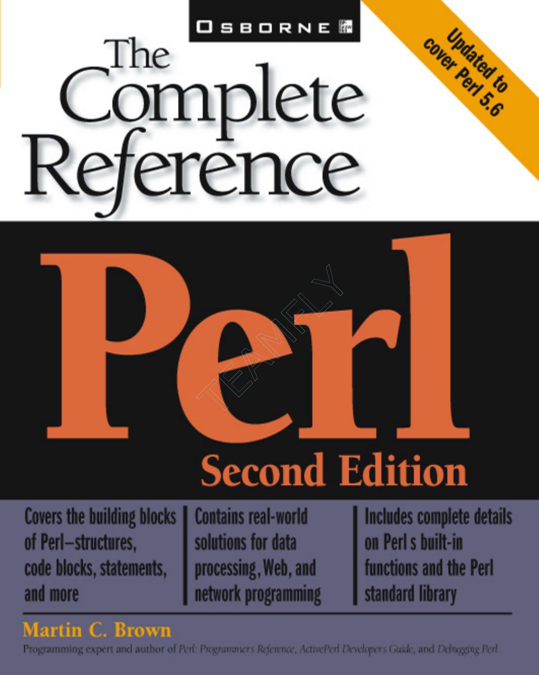 Osborne Perl The Complete Reference Isbn0072129506 Mcgraw Hill by Unknown