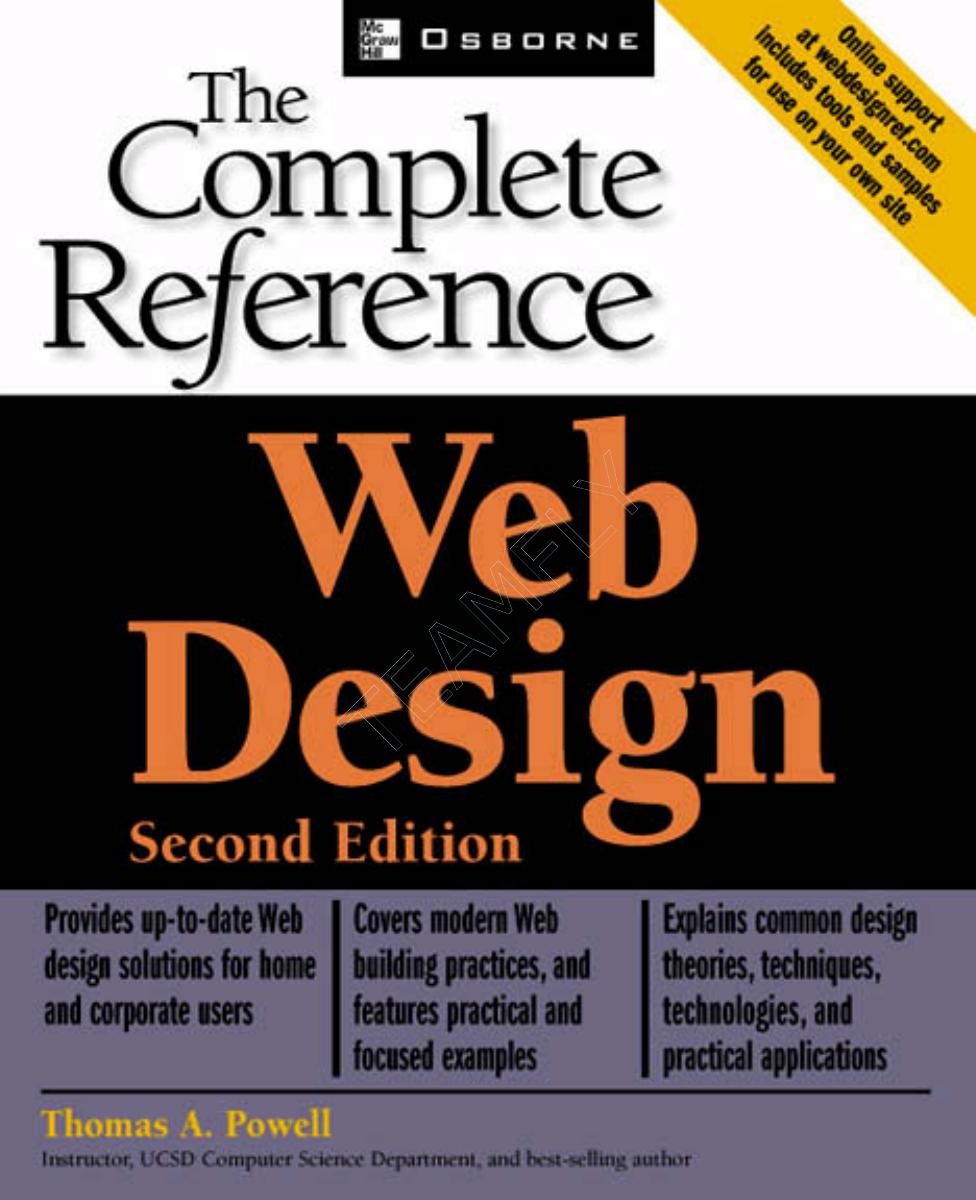 Osborne Web Design The Complete Reference 2nd Ed by Mcgraw Hill