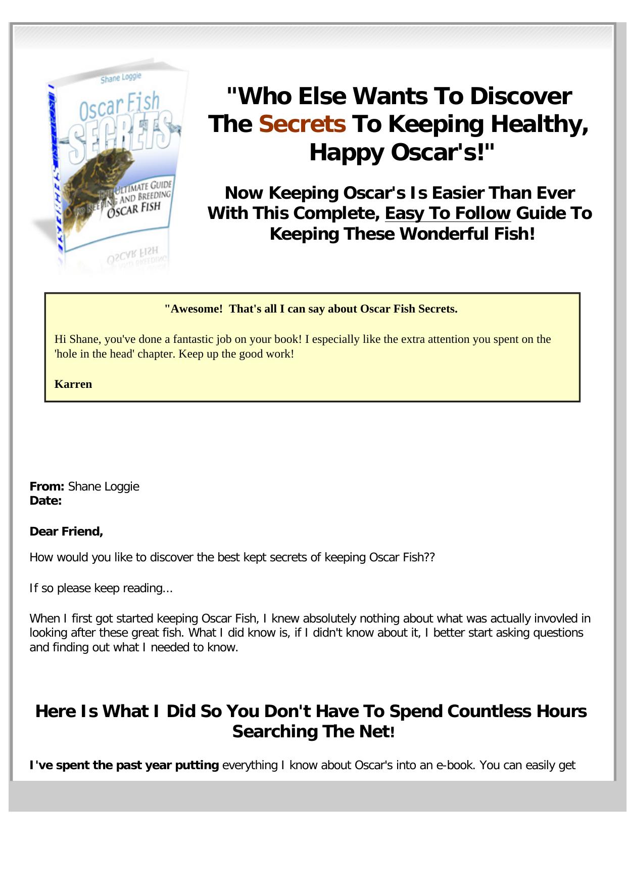 Oscar Fish Secrets. by Best of Kuszter's Collection
