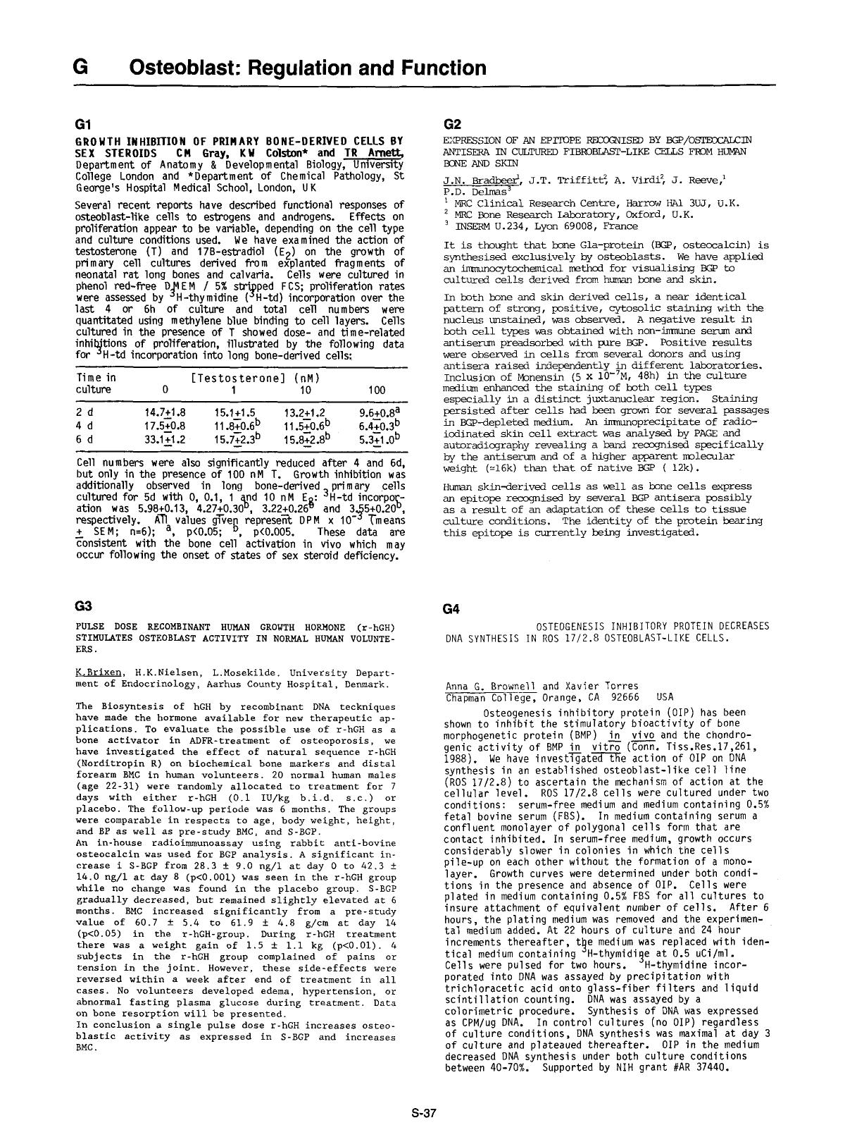 Osteoblast: Regulation and function by Unknown