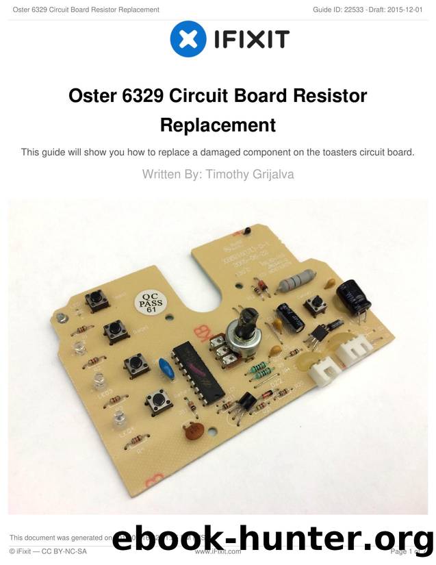 Oster 6329 Circuit Board Resistor Replacement by Unknown