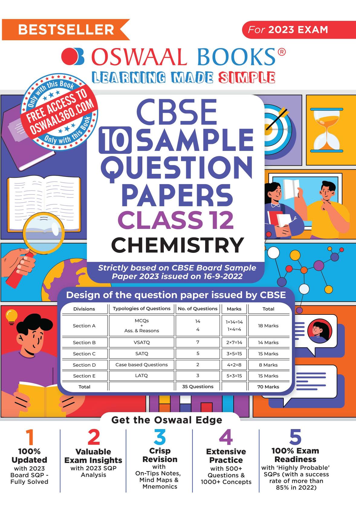 Oswaal CBSE Sample Question Papers Class 12 Chemistry (For 2023 Exam) by Oswaal Editorial Board