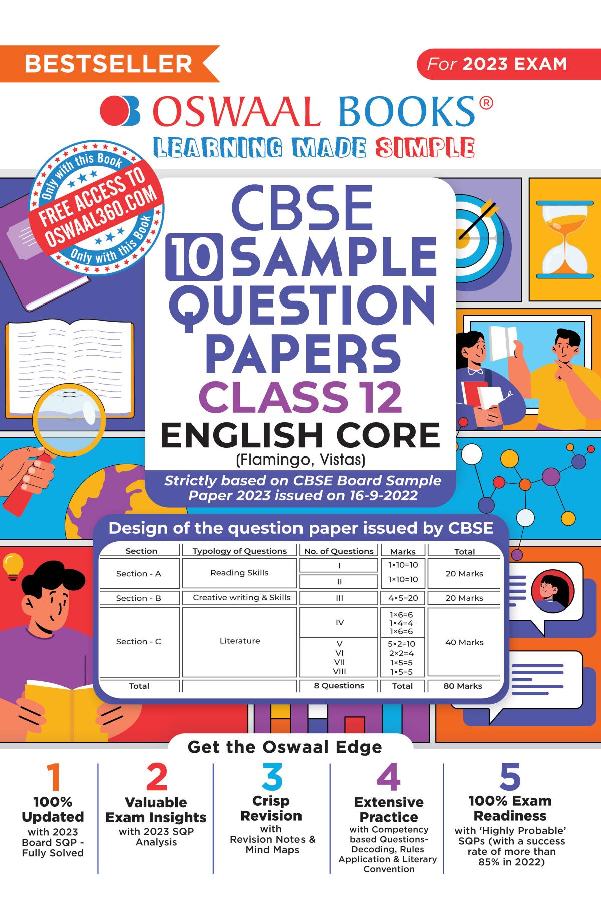 Oswaal CBSE Sample Question Papers Class 12 English Core (For 2023 Exam) by Oswaal Editorial Board