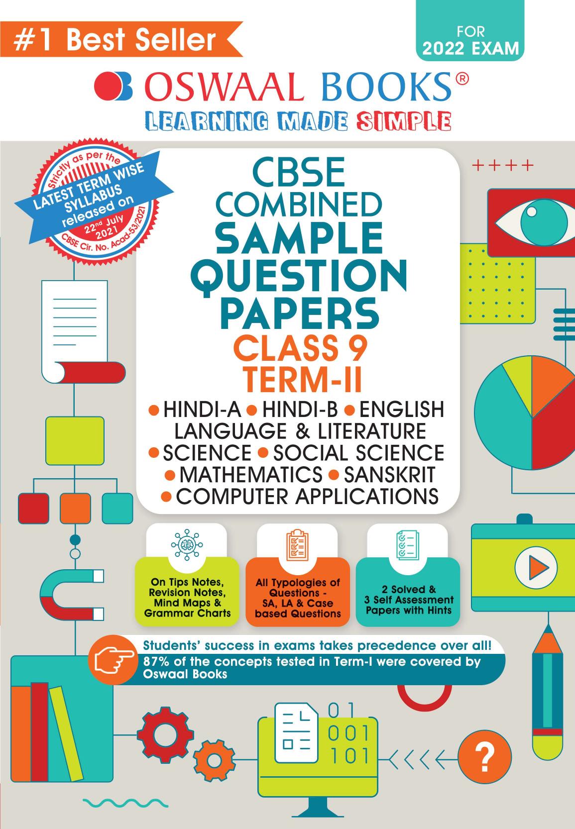 Oswaal CBSE Term 2 Hindi-A, Hindi-B, English, Science, Social Science, Mathematics, Sanskrit, Computer Applications Combined Class 9 Sample Question Papers Book (For Term-2 2022 Exam) by Oswaal Editorial Board