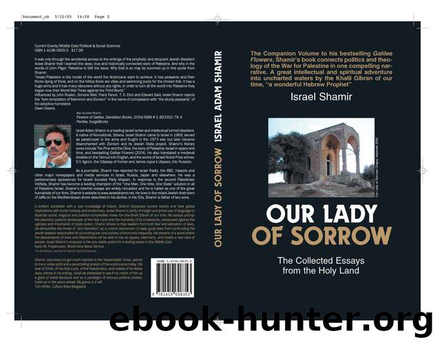 Our Lady of Sorrow: The Collected Essays from the Holy Land by Israel Shamir