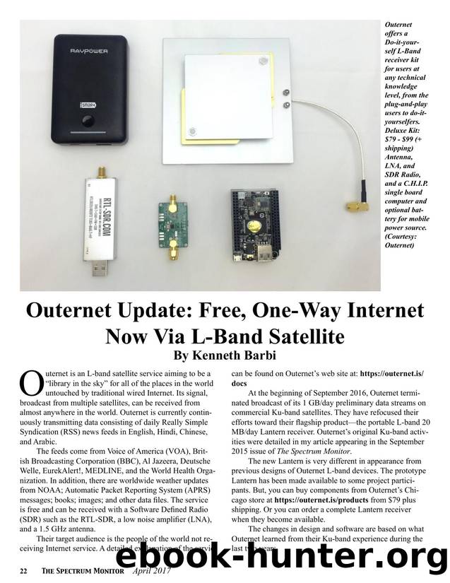 Outernet Update: Free, One-Way Internet Now Via L-Band Satellite by Unknown