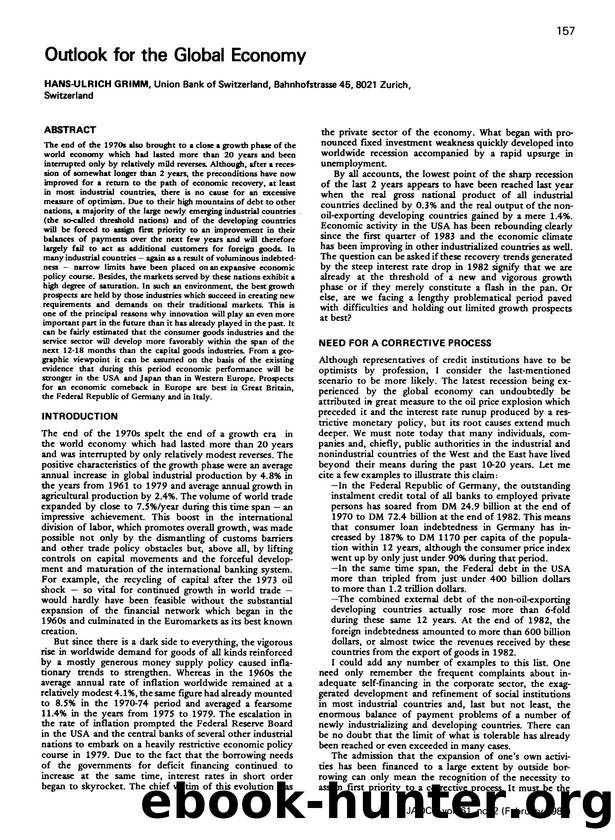 Outlook for the global economy by Unknown